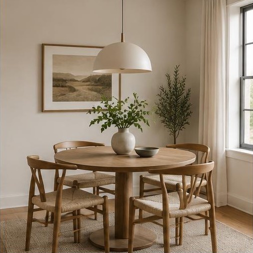 Thoughtfully furnished dining room