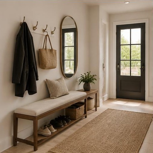 Thoughtfully furnished entry