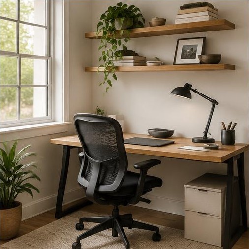 Thoughtfully furnished home office